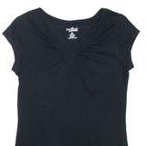 CARHARTT Womens T-Shirt Black V-Neck S