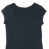 CARHARTT Womens T-Shirt Black V-Neck S