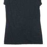 CARHARTT Womens T-Shirt Black V-Neck S