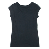 CARHARTT Womens T-Shirt Black V-Neck S