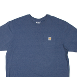 CARHARTT Loose Fit Mens T-Shirt Blue 2XL