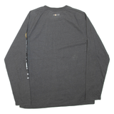 CARHARTT Mens T-Shirt Grey Long Sleeve L