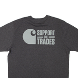 CARHARTT Loose Fit Support The Trades Mens T-Shirt Grey L