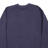 CARHARTT Mens T-Shirt Blue Long Sleeve Button Neck L