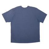 CARHARTT Loose Fit Mens T-Shirt Blue Button Neck 2XL