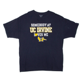 CHAMPION Somebody At UC Irvine Loves Me Mens T-Shirt Blue USA 2XL
