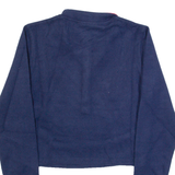 FILA Womens Cropped Top Blue 1/4 Zip Long Sleeve XS