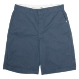 DICKIES Mens Workwear Shorts Blue Relaxed Striped 2XL W40