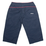 ADIDAS Womens Pedal Pushers Shorts Blue UK 12 W32