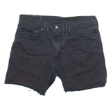 LEVI'S 502 Womens Denim Shorts Black L W34