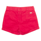 DICKIES Womens Workwear Shorts Red M W32