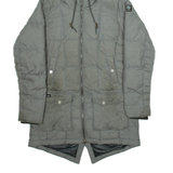 CARLO COLUCCI Womens Parka Coat Grey Hooded M