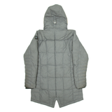 CARLO COLUCCI Womens Parka Coat Grey Hooded M
