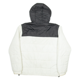 KARL KANI Mens Puffer Coat White Hooded M