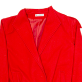 LE MINOR Womens Blazer Jacket Red M