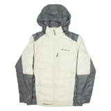 COLUMBIA Womens Puffer Coat Beige Hooded M