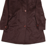 Womens Overcoat Jacket Purple Wool M