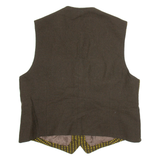 BLUM WERNER Womens Blazer Waistcoat Brown Striped M