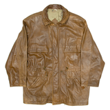 VERA PELLE Mens Jacket Brown Leather L