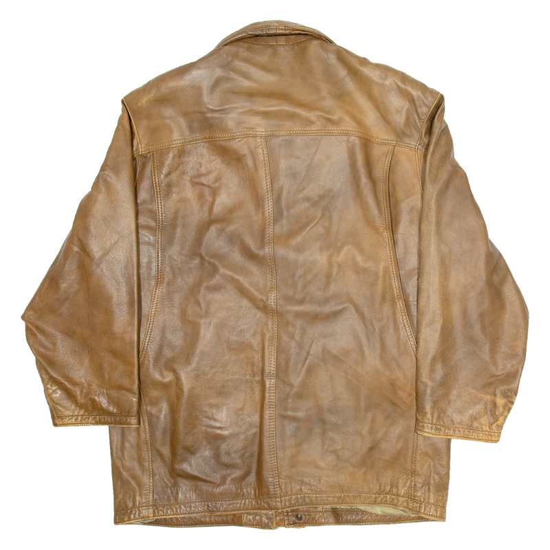 VERA PELLE Mens Jacket Brown Leather L