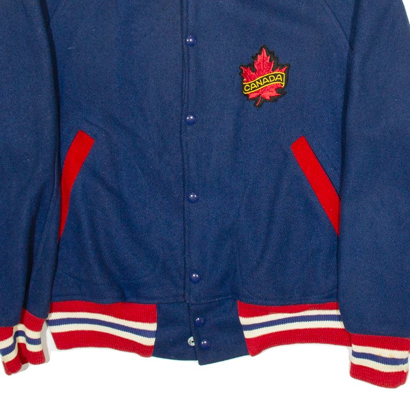 COSBY Canada Mens Bomber Jacket Blue L