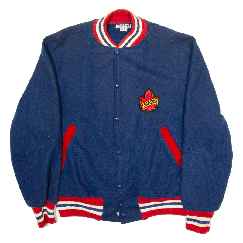 COSBY Canada Mens Bomber Jacket Blue L