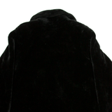 Mens Fleece Jacket Black Flannel L