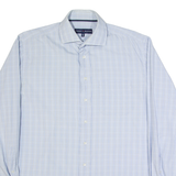 TOMMY HILFIGER Mens Shirt Blue Check Long Sleeve XL