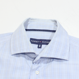 TOMMY HILFIGER Mens Shirt Blue Check Long Sleeve XL