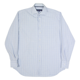TOMMY HILFIGER Mens Shirt Blue Check Long Sleeve XL