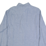 TOMMY HILFIGER New York Fit Mens Plain Shirt Blue Long Sleeve L