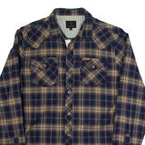 FIRETRAP Mens Shirt Blue Check Long Sleeve S