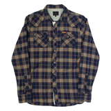 FIRETRAP Mens Shirt Blue Check Long Sleeve S