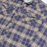 FIRETRAP Mens Shirt Blue Check Long Sleeve S