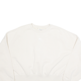ADIDAS Cropped Oversized Womens Sweatshirt Cream UK 10