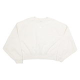 ADIDAS Cropped Oversized Womens Sweatshirt Cream UK 10