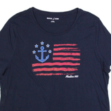 NAUTICA Womens T-Shirt Blue USA XL