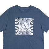 ADIDAS Mens T-Shirt Blue L