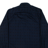 DKNY Slim Fit Mens Shirt Blue Check Long Sleeve M