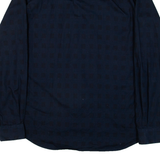 DKNY Slim Fit Mens Shirt Blue Check Long Sleeve M