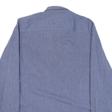 CALVIN KLEIN Mens Plain Shirt Blue Long Sleeve S