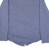 CALVIN KLEIN Mens Plain Shirt Blue Long Sleeve S