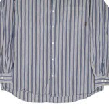 TIMBERLAND Mens Shirt Blue Striped Long Sleeve 2XL