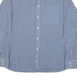 TOMMY HILFIGER Mens Shirt Blue Gingham Long Sleeve M