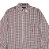 NAUTICA Mens Shirt Red Check Long Sleeve S