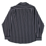 NAUTICA Mens Shirt Black Striped Long Sleeve L