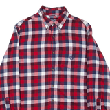 CHAPS Mens Flannel Shirt Red Check Long Sleeve S