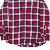 CHAPS Mens Flannel Shirt Red Check Long Sleeve S