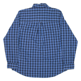 CHAPS Mens Shirt Blue Check Long Sleeve L