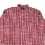 NAUTICA Mens Shirt Red Check Long Sleeve 2XL